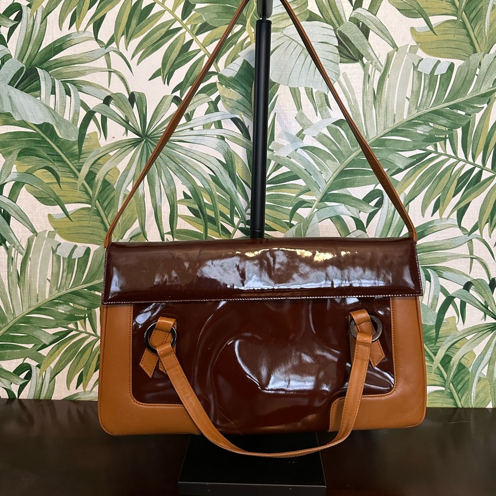 Vintage BCBG Max Azria Pattent Leather Folio Purse